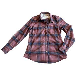 Ridgecut Long sleeve Plaid Button-Down Shirt Top Comfy Casual Size Small Women's